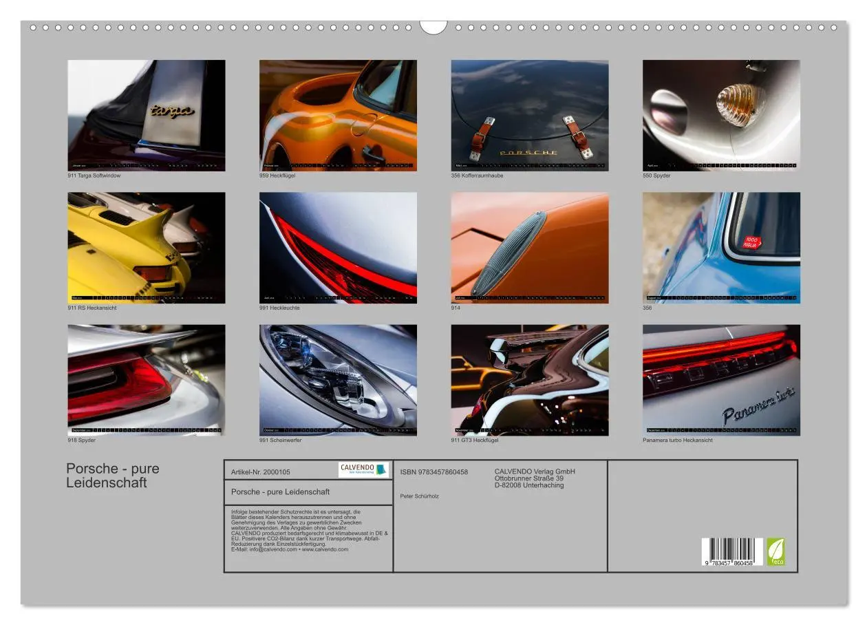 Bild: 9783457860458 | Porsche - pure Leidenschaft (Wandkalender 2026 DIN A2 quer),...