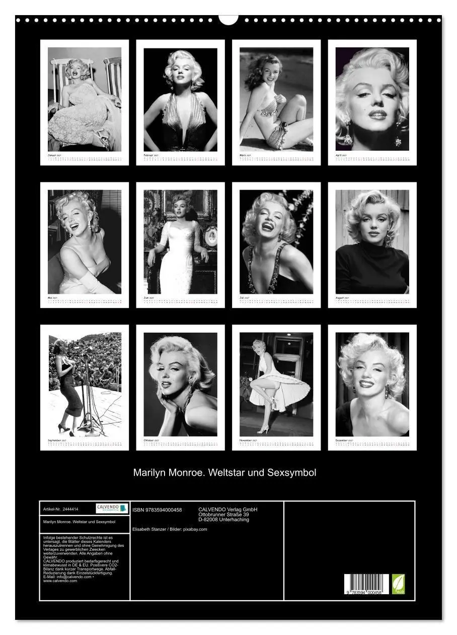 Bild: 9783594000458 | Marilyn Monroe. Weltstar und Sexsymbol (Wandkalender 2027 DIN A2...