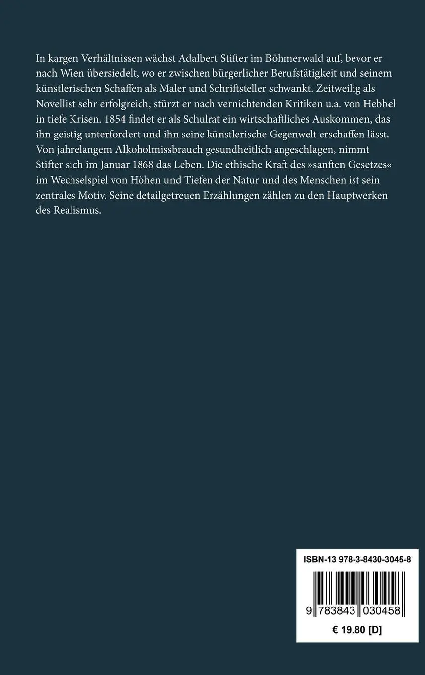 Rückseite: 9783843030458 | Abdias | Adalbert Stifter | Buch | HC runder Rücken kaschiert | 80 S.