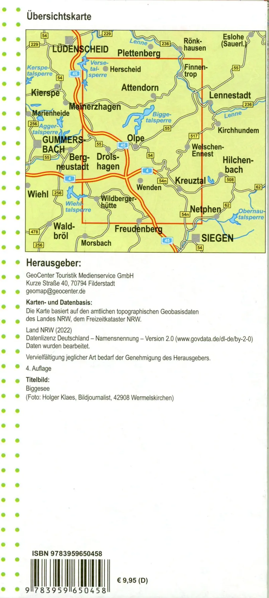 Bild: 9783959650458 | Biggesee - Südsauerland 1:25.000 Blatt 14, topographische...