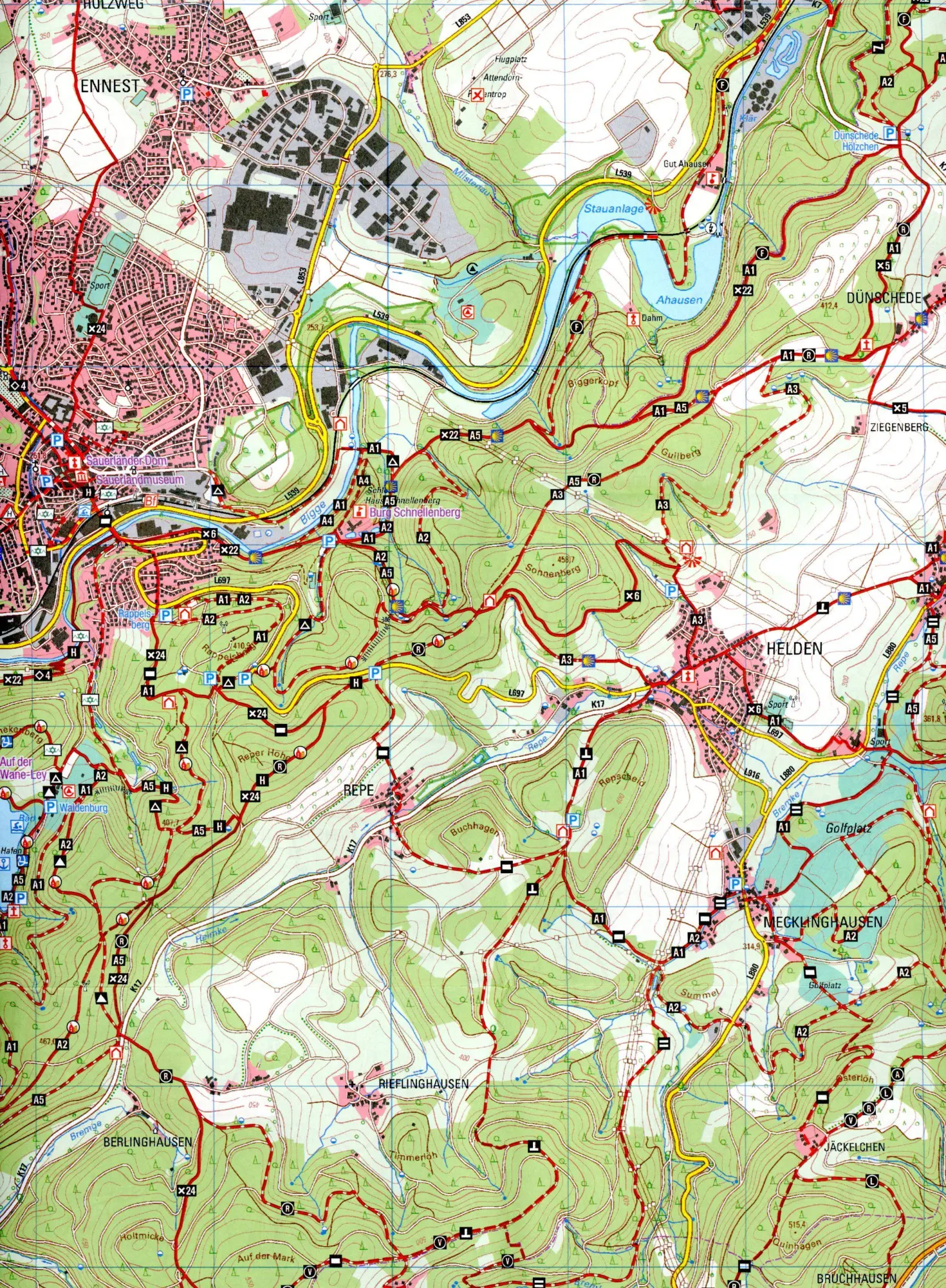 Bild: 9783959650458 | Biggesee - Südsauerland 1:25.000 Blatt 14, topographische...