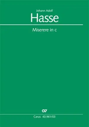 Cover: 9790007140458 | Miserere in c (Klavierauszug) | Johann Adolf Hasse | Buch | 36 S.