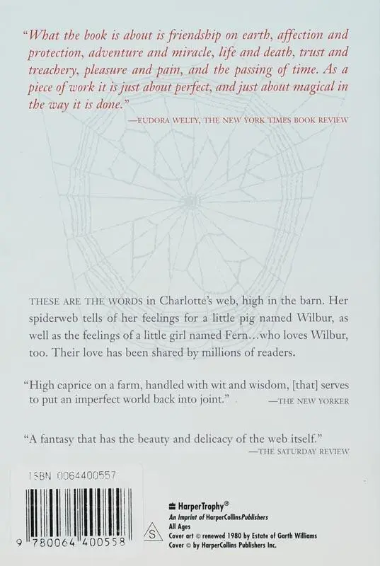 Rückseite: 9780064400558 | Charlotte's Web | E. B. White (u. a.) | Taschenbuch | Englisch | 2012