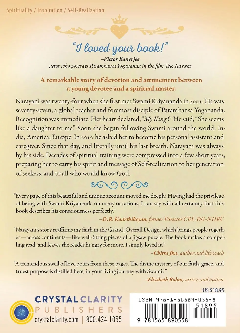 Rückseite: 9781565890558 | My Heart Remembers Swami Kriyananda | Narayani Anaya | Taschenbuch