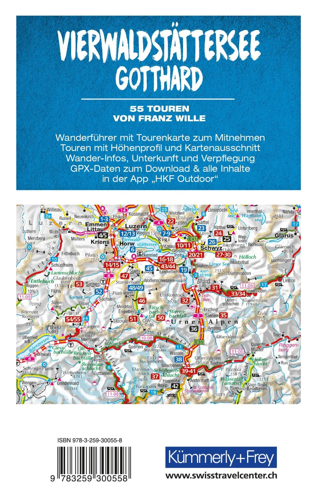Bild: 9783259300558 | Kümmerly+Frey Wanderführer Vierwaldstättersee, Gotthard | Taschenbuch