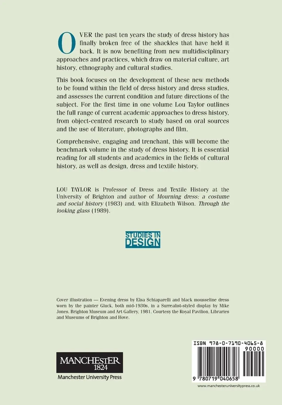 Rückseite: 9780719040658 | The study of dress history | Lou Taylor | Taschenbuch | Englisch
