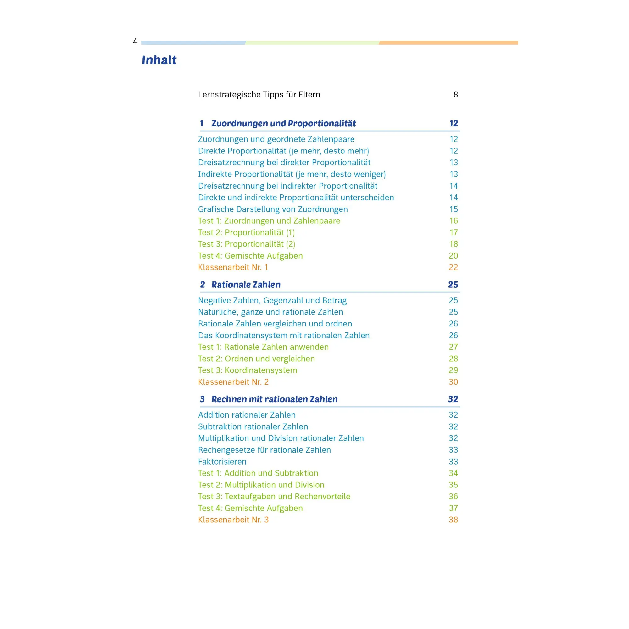 Bild: 9783070030658 | Fit für die Klassenarbeit - Gymnasium. Mathematik 7 | Taschenbuch
