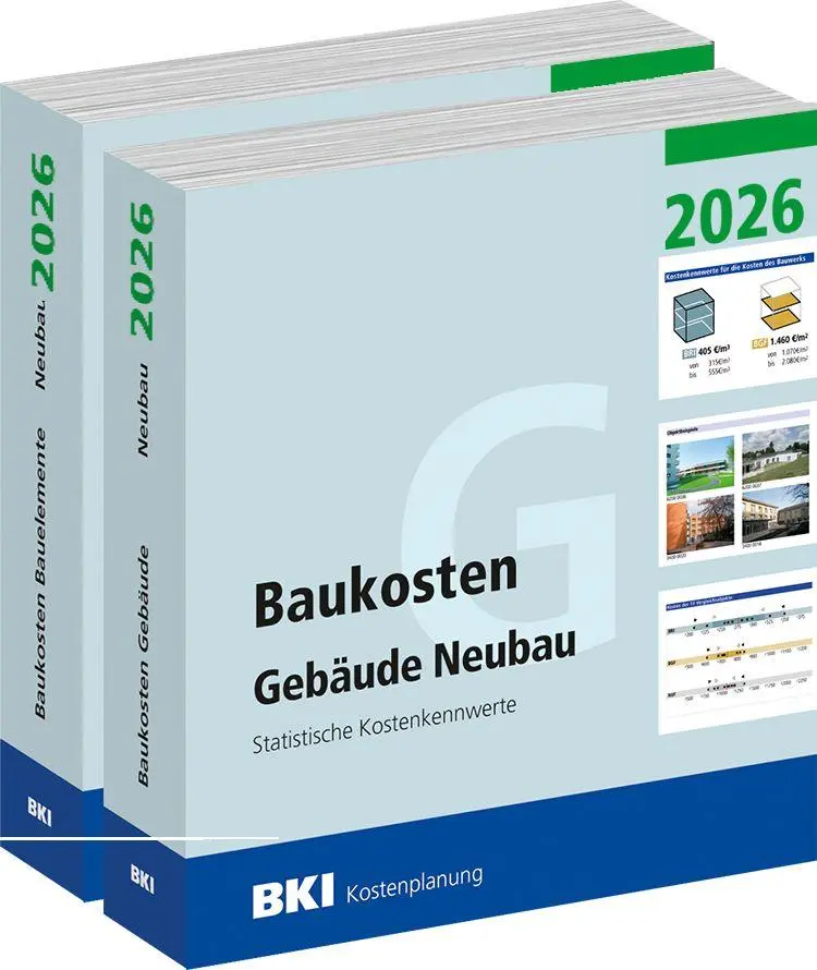 Cover: 9783481050658 | BKI Baukosten Gebäude + Bauelemente Neubau 2026 - Kombi Teil 1-2