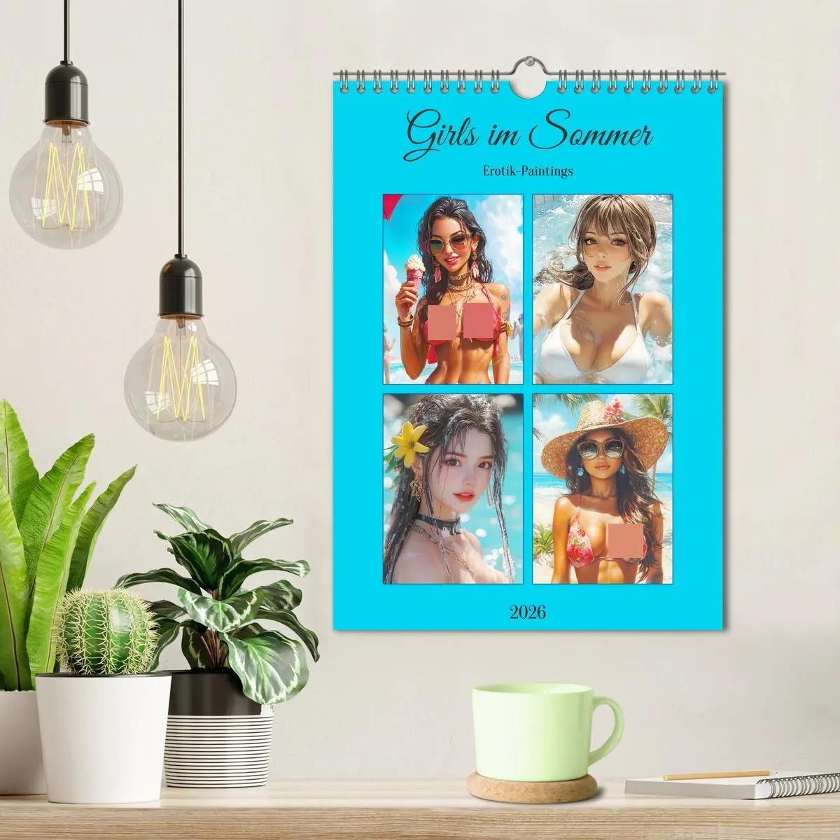 Bild: 9783516240658 | Girls im Sommer. Erotik-Paintings (Wandkalender 2026 DIN A4 hoch),...