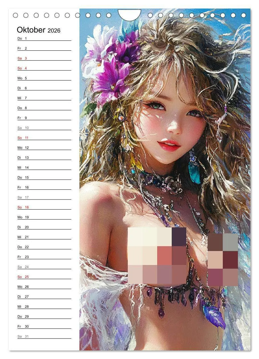 Bild: 9783516240658 | Girls im Sommer. Erotik-Paintings (Wandkalender 2026 DIN A4 hoch),...