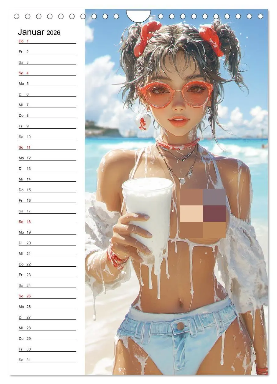 Bild: 9783516240658 | Girls im Sommer. Erotik-Paintings (Wandkalender 2026 DIN A4 hoch),...