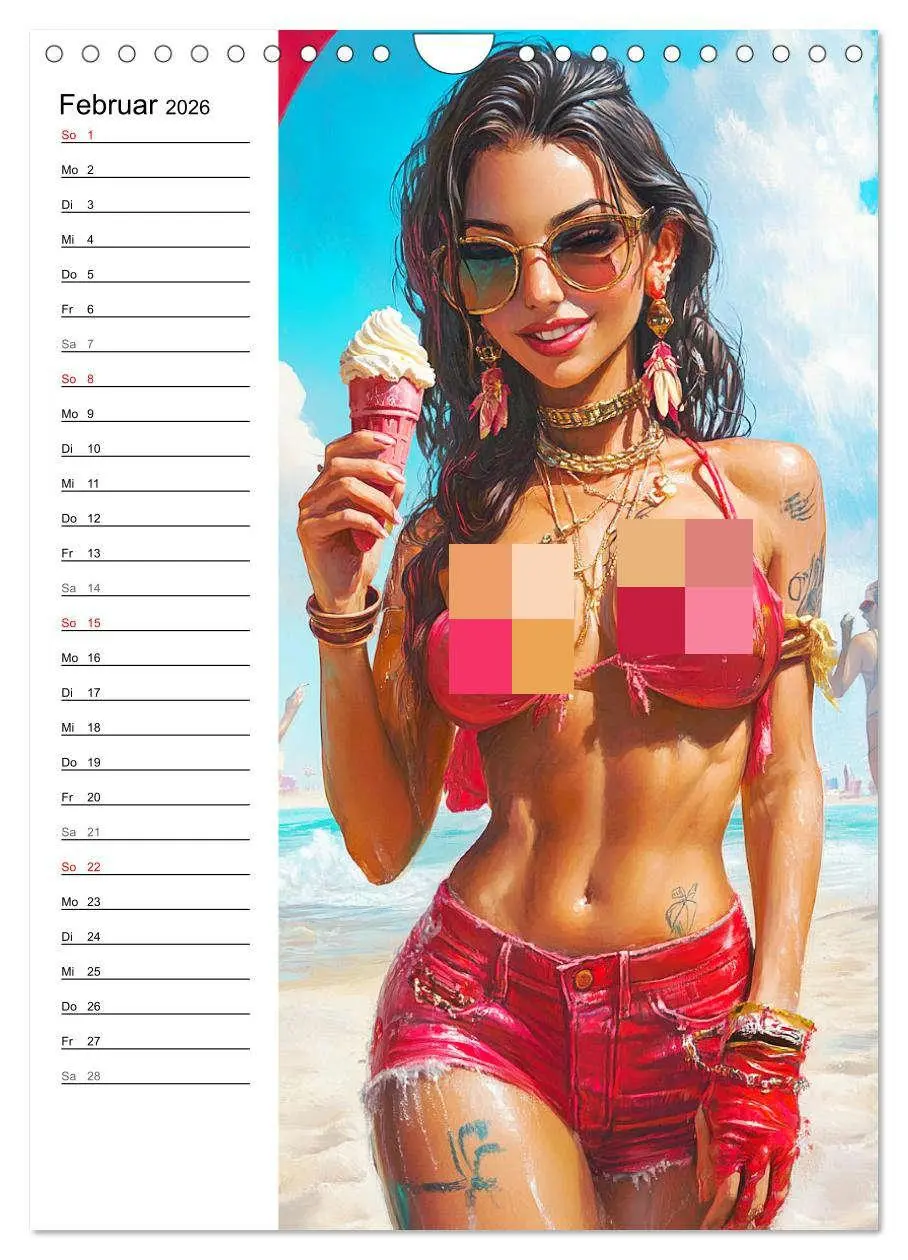 Bild: 9783516240658 | Girls im Sommer. Erotik-Paintings (Wandkalender 2026 DIN A4 hoch),...
