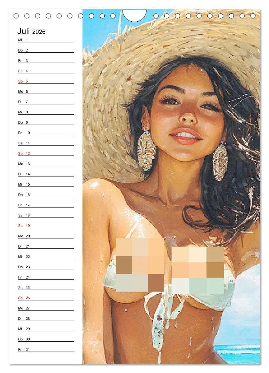 Bild: 9783516240658 | Girls im Sommer. Erotik-Paintings (Wandkalender 2026 DIN A4 hoch),...