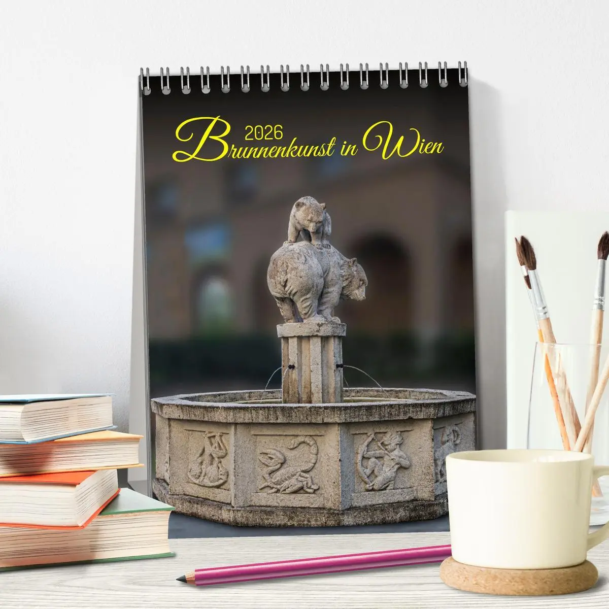 Bild: 9783516310658 | Brunnenkunst in Wien (Tischkalender 2026 DIN A5 hoch), CALVENDO...