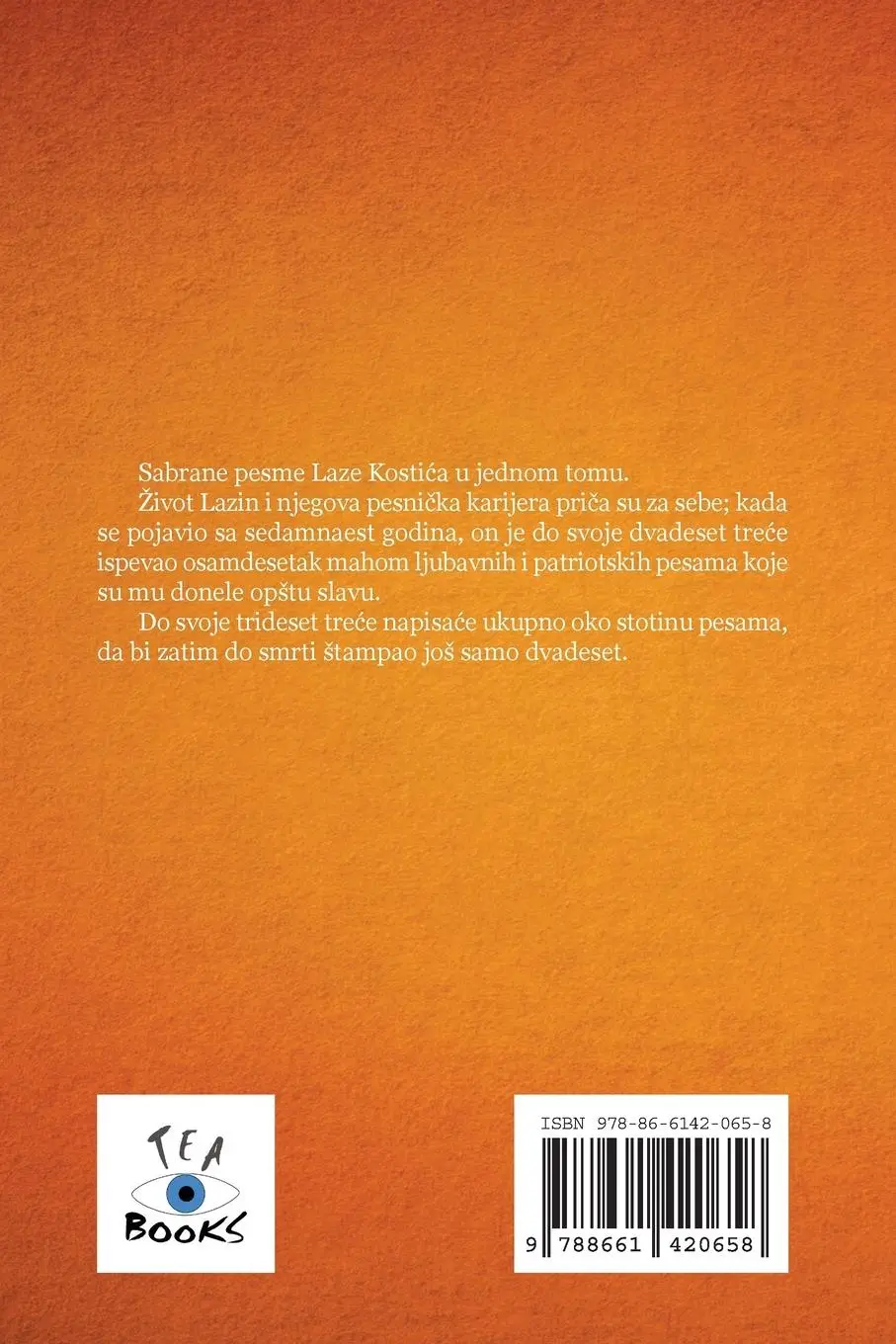 Rückseite: 9788661420658 | Pesme | Laza Kosti¿ | Taschenbuch | ? | 2023 | TEA BOOKS d.o.o.