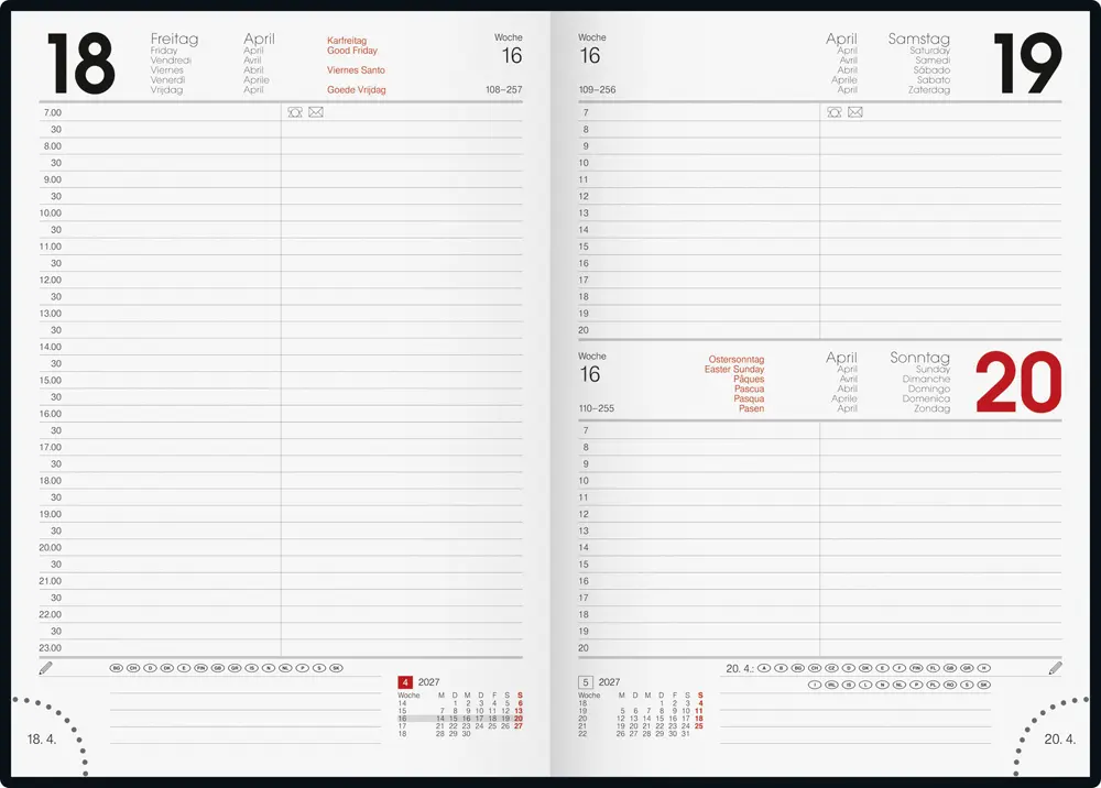 Bild: 4061947160758 | Buchkalender Mod. 795 2027 Confetti, A5, Papier | Kalender | 352 S.