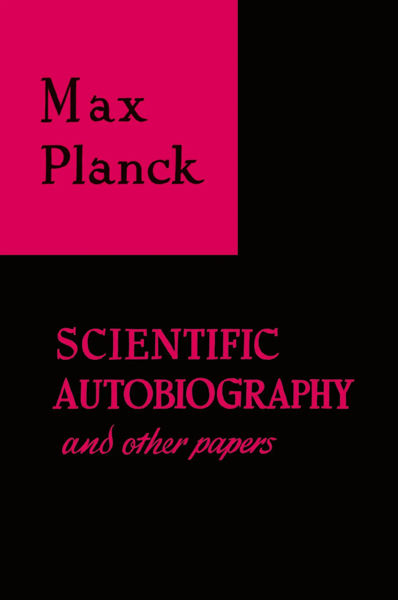 Cover: 9780806530758 | Scientific Autobiography and Other Papers | Max Planck | Taschenbuch