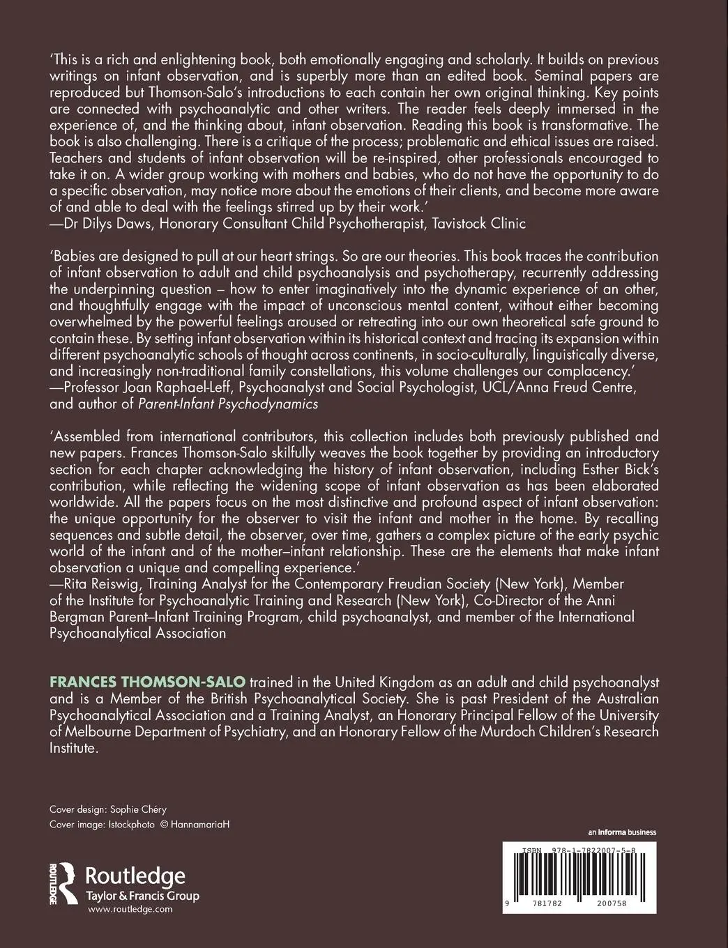 Rückseite: 9781782200758 | Infant Observation | Creating Transformative Relationships | Buch