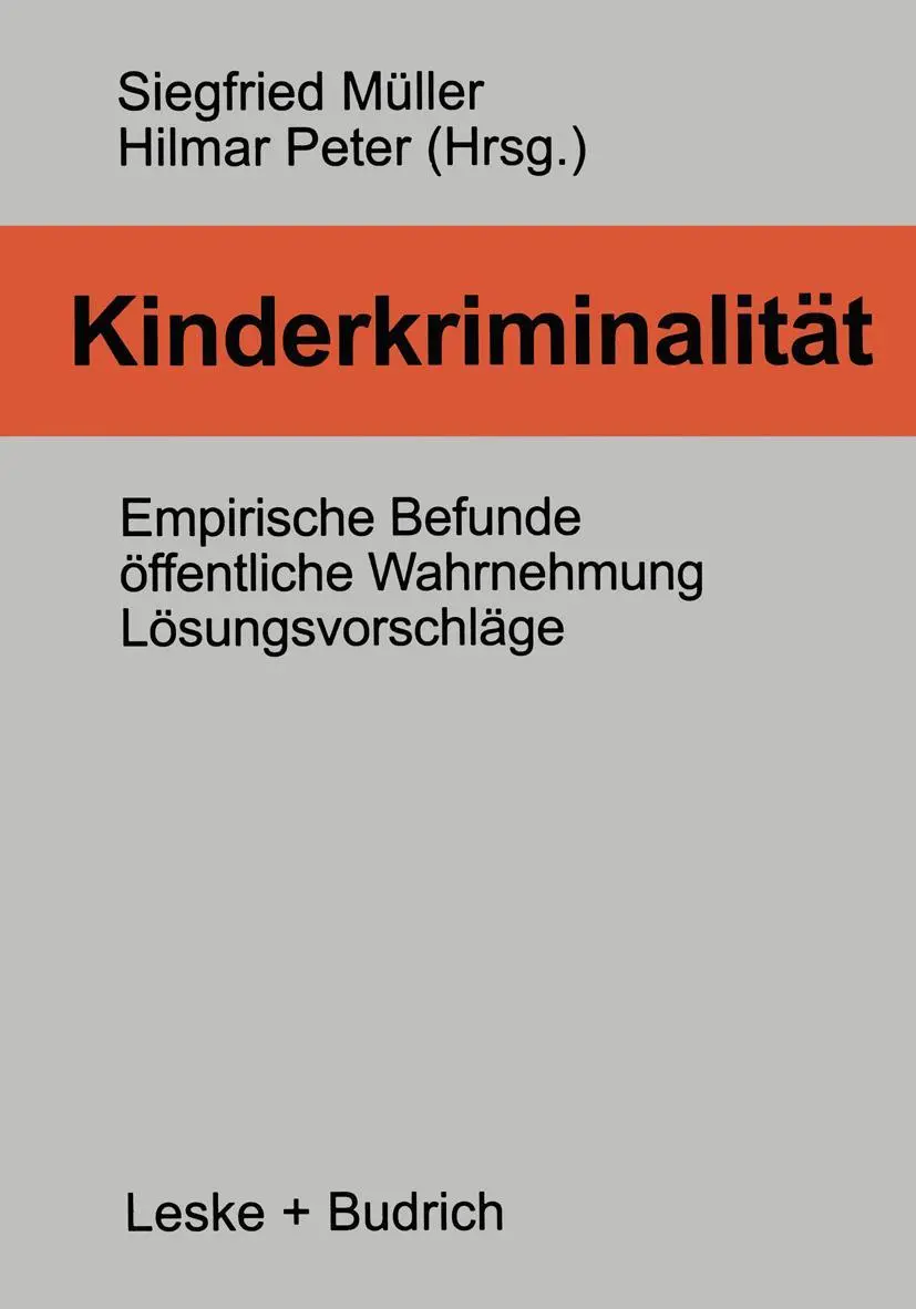 Cover: 9783322950758 | Kinderkriminalität | Siegfried Müller | Taschenbuch | 326 S. | Deutsch