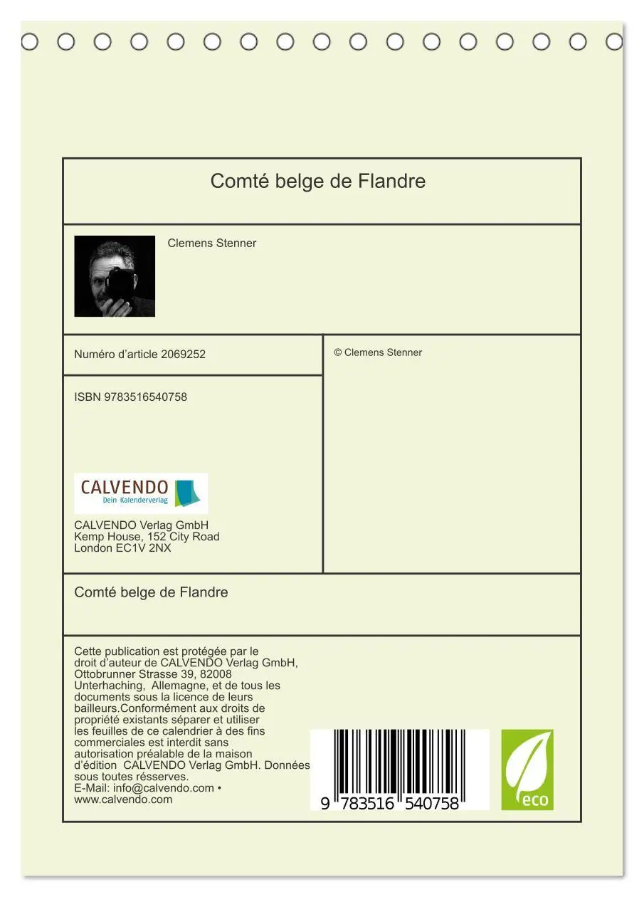 Bild: 9783516540758 | Comté belge de Flandre (Calendrier de bureau 2026 DIN A5...