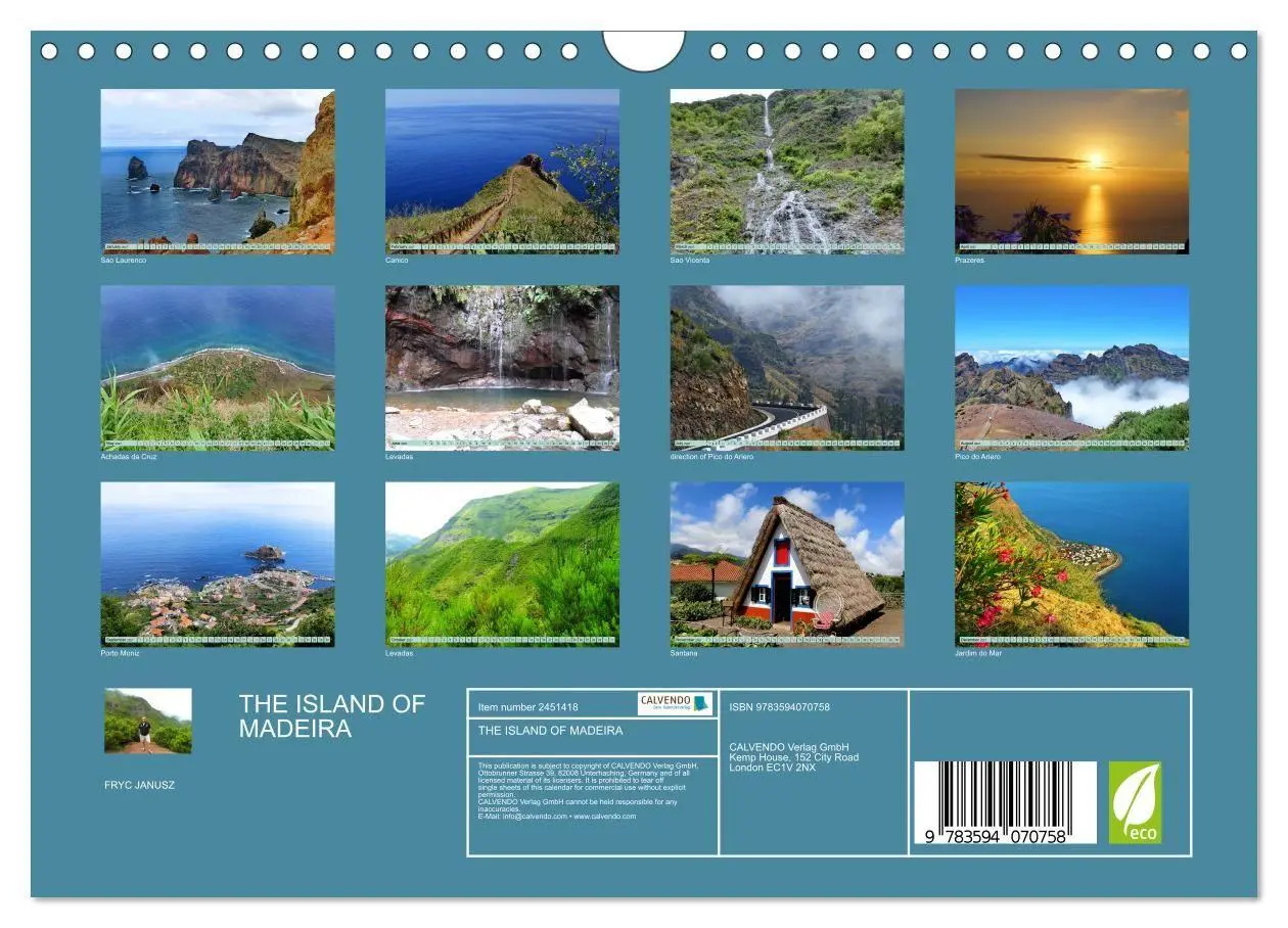 Bild: 9783594070758 | THE ISLAND OF MADEIRA (Wall Calendar 2027 DIN A4 landscape),...
