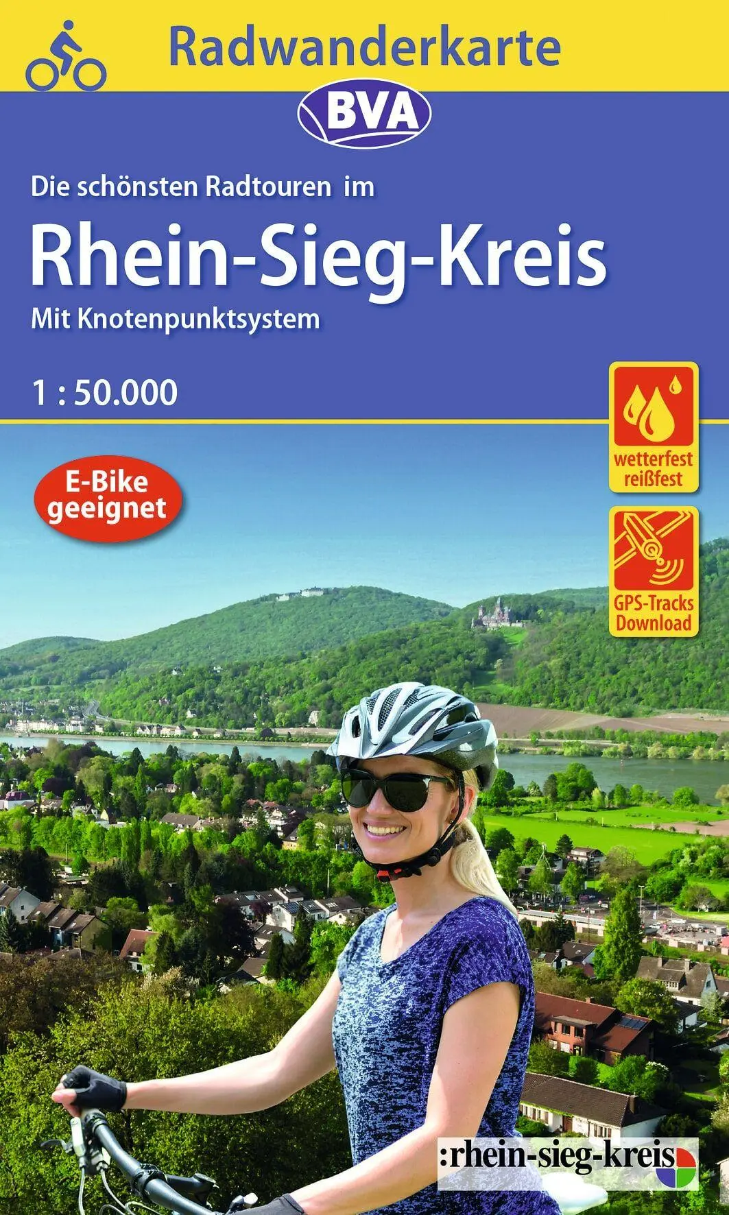 Cover: 9783969900758 | Radwanderkarte BVA Radwandern im Rhein-Sieg-Kreis 1:50.000, reiß-...