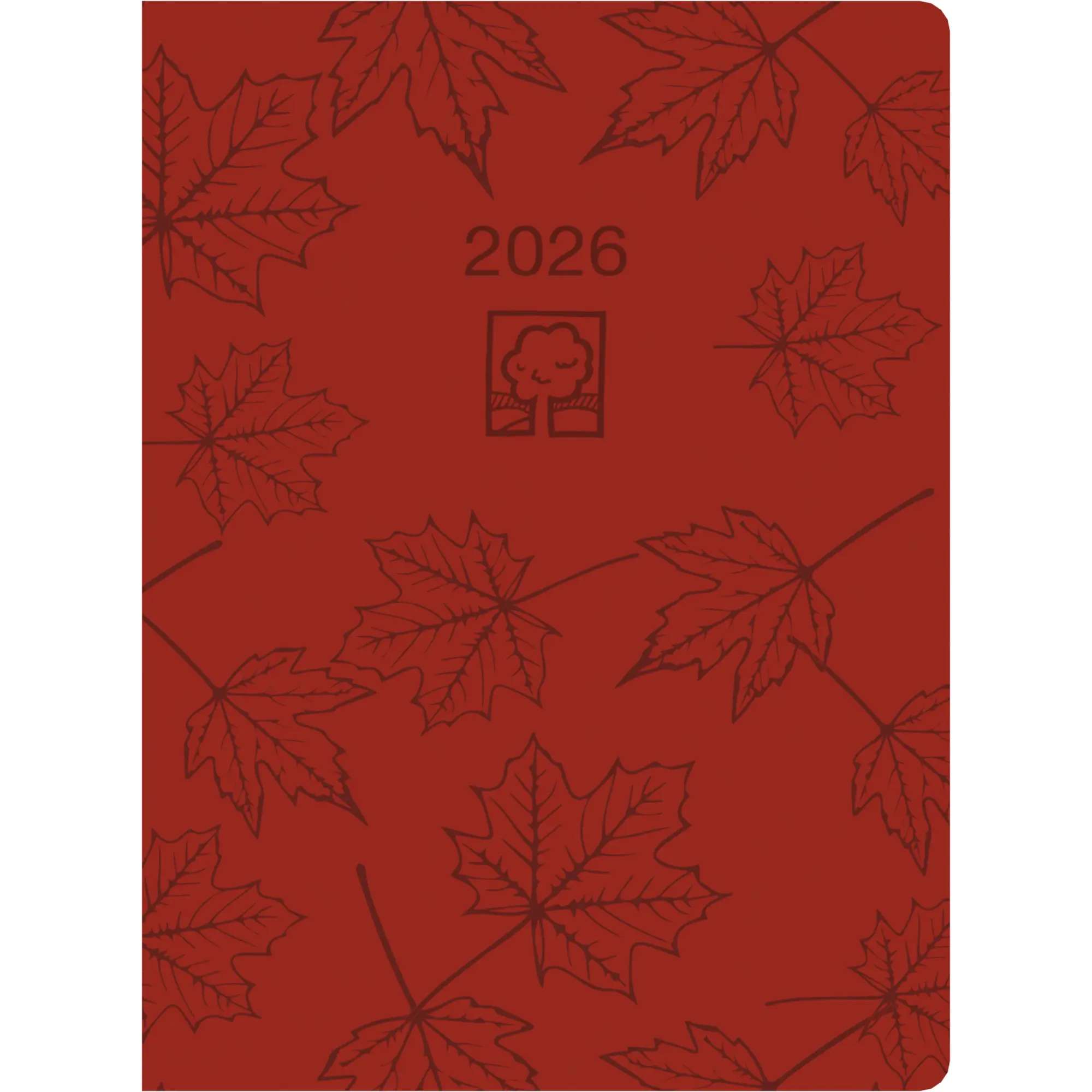 Cover: 4069095000858 | Taschenkalender rot 2026 - Bürokalender 10,2x14,2 - 1 Tag auf 1...