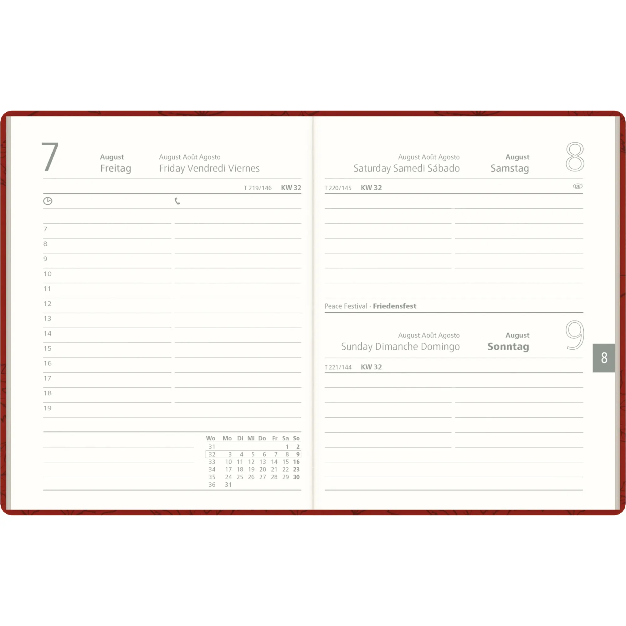 Bild: 4069095000858 | Taschenkalender rot 2026 - Bürokalender 10,2x14,2 - 1 Tag auf 1...