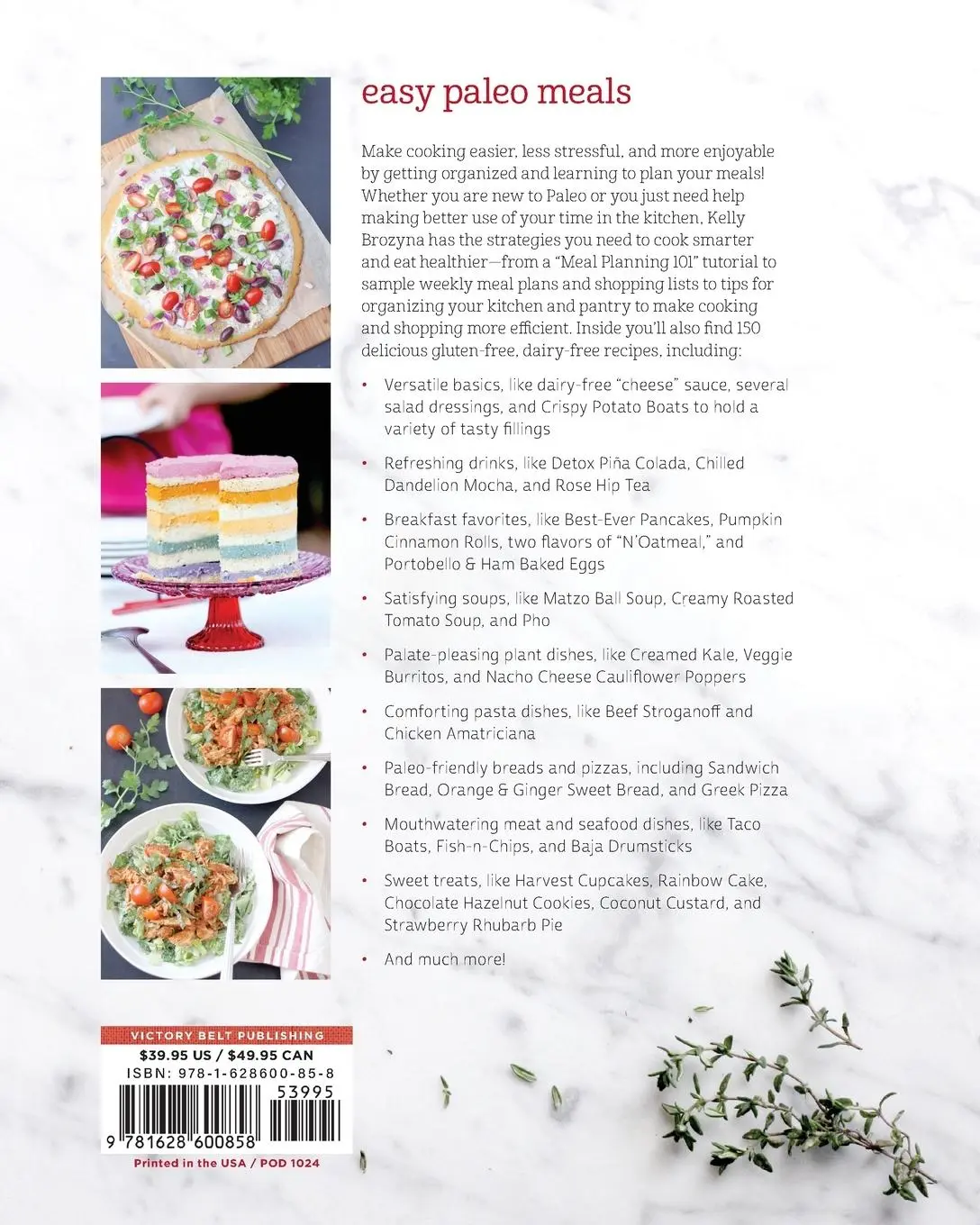 Rückseite: 9781628600858 | Easy Paleo Meals | Kelly V. Brozyna | Taschenbuch | Englisch | 2015
