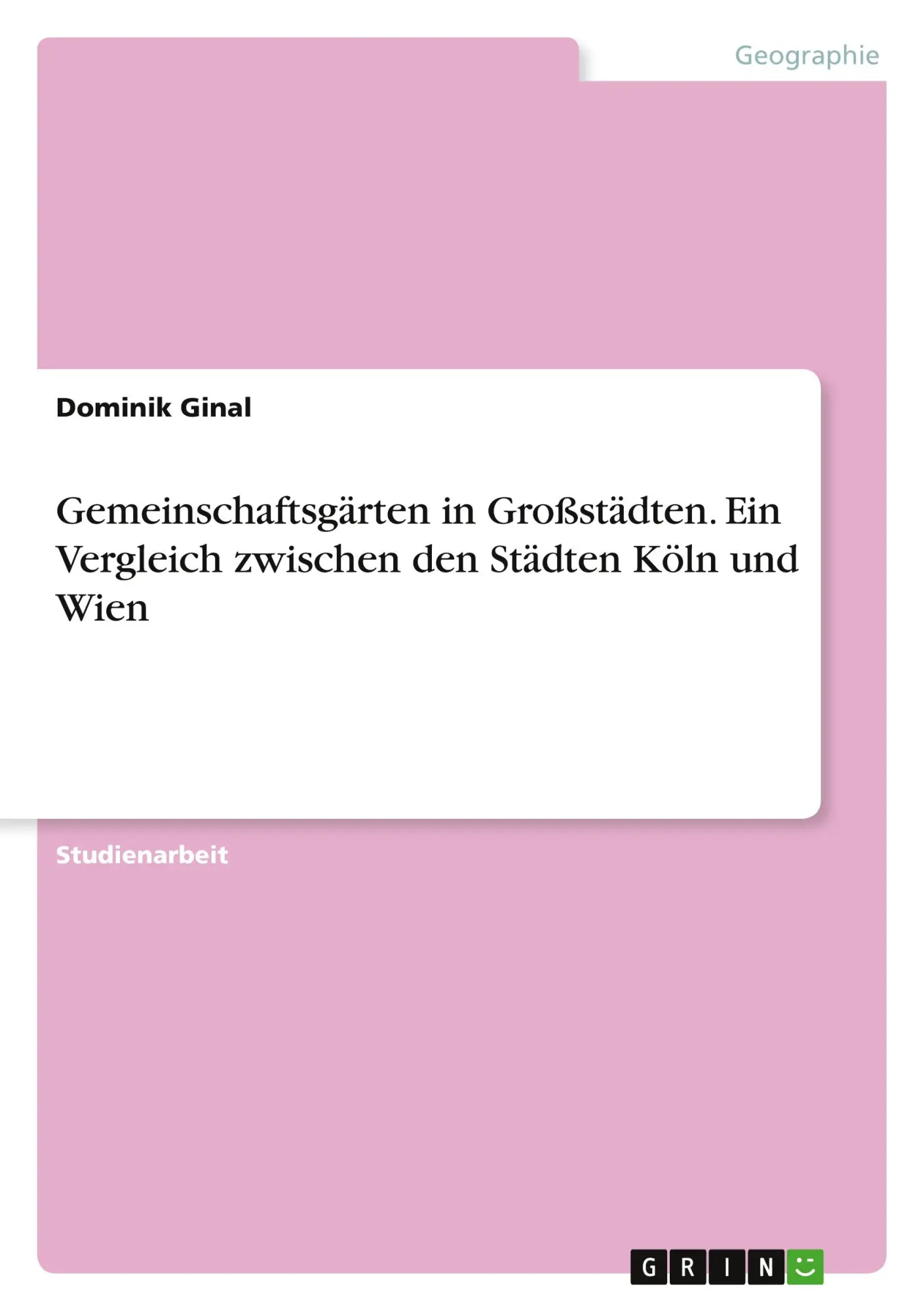 Cover: 9783346490858 | Gemeinschaftsgärten in Großstädten. Ein Vergleich zwischen den...
