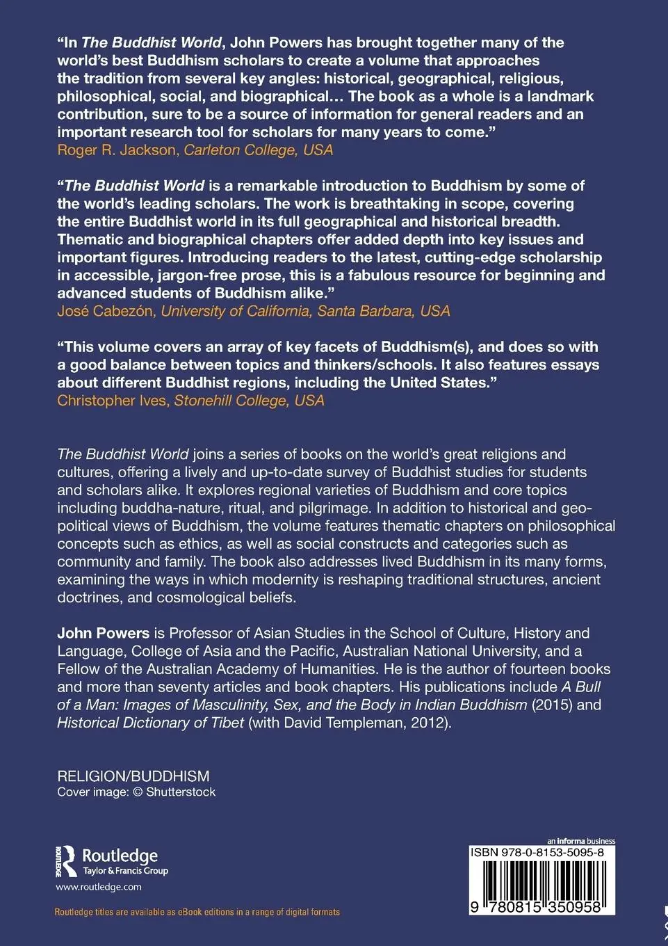 Rückseite: 9780815350958 | The Buddhist World | John Powers | Taschenbuch | Englisch | 2017
