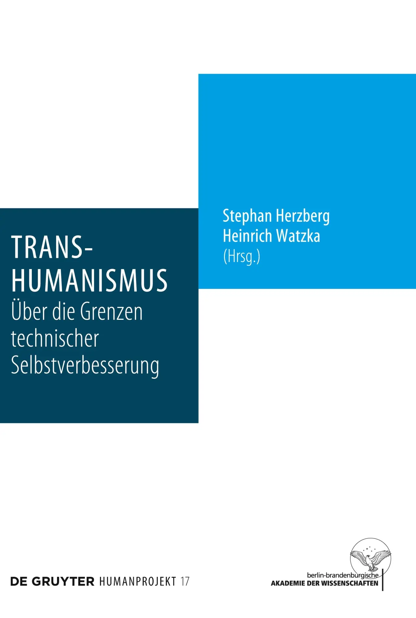 Cover: 9783110690958 | Transhumanismus | Über die Grenzen technischer Selbstverbesserung