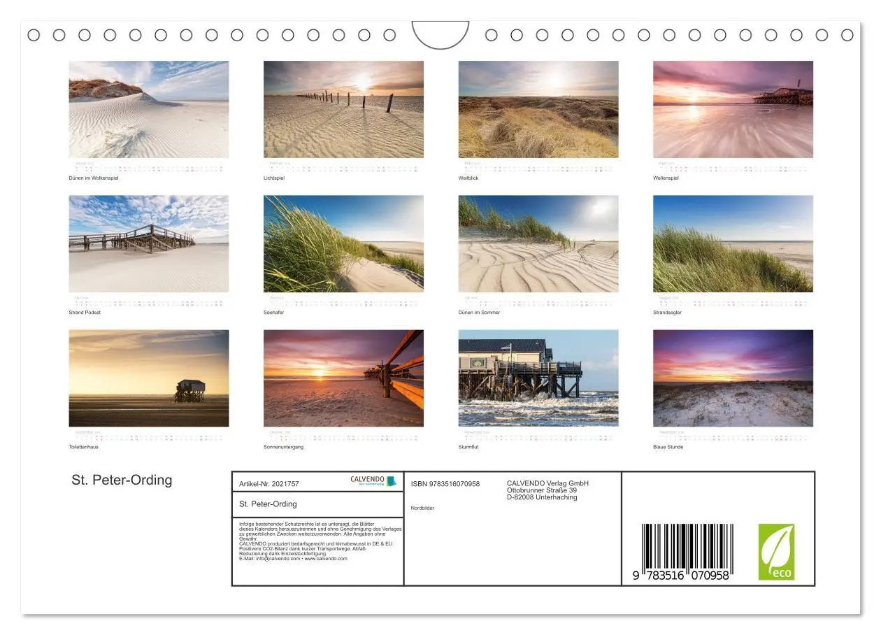 Bild: 9783516070958 | St. Peter-Ording (Wandkalender 2026 DIN A4 quer), CALVENDO...