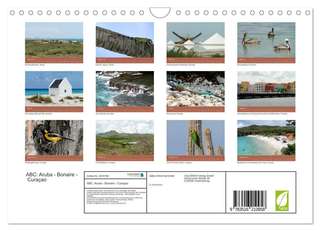 Bild: 9783516210958 | ABC: Aruba - Bonaire - Curaçao (Wandkalender 2026 DIN A4 quer),...