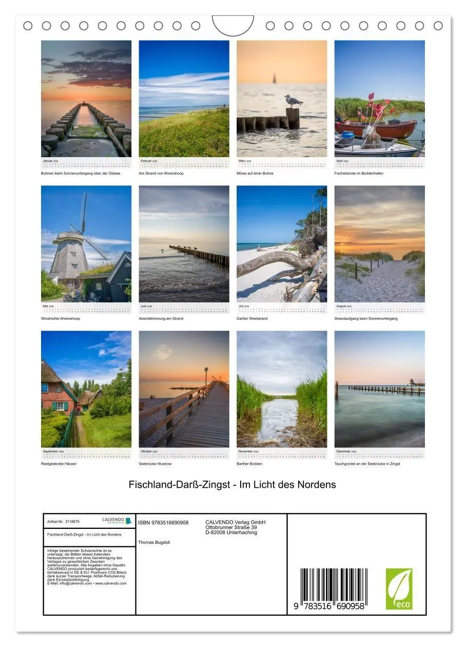 Bild: 9783516690958 | Fischland-Darß-Zingst - Im Licht des Nordens (Wandkalender 2026 DIN...