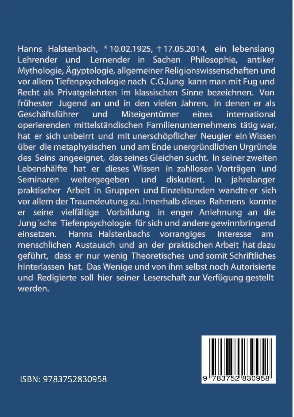 Rückseite: 9783752830958 | Nebukadnezar, die Nixe und der Schneck | Hanns Halstenbach | Buch