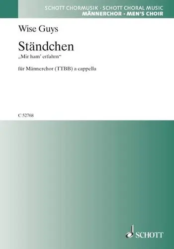 Cover: 9790001150958 | Standchen | Wir ham erfahrn | Partitur | 2008 | Schott Music
