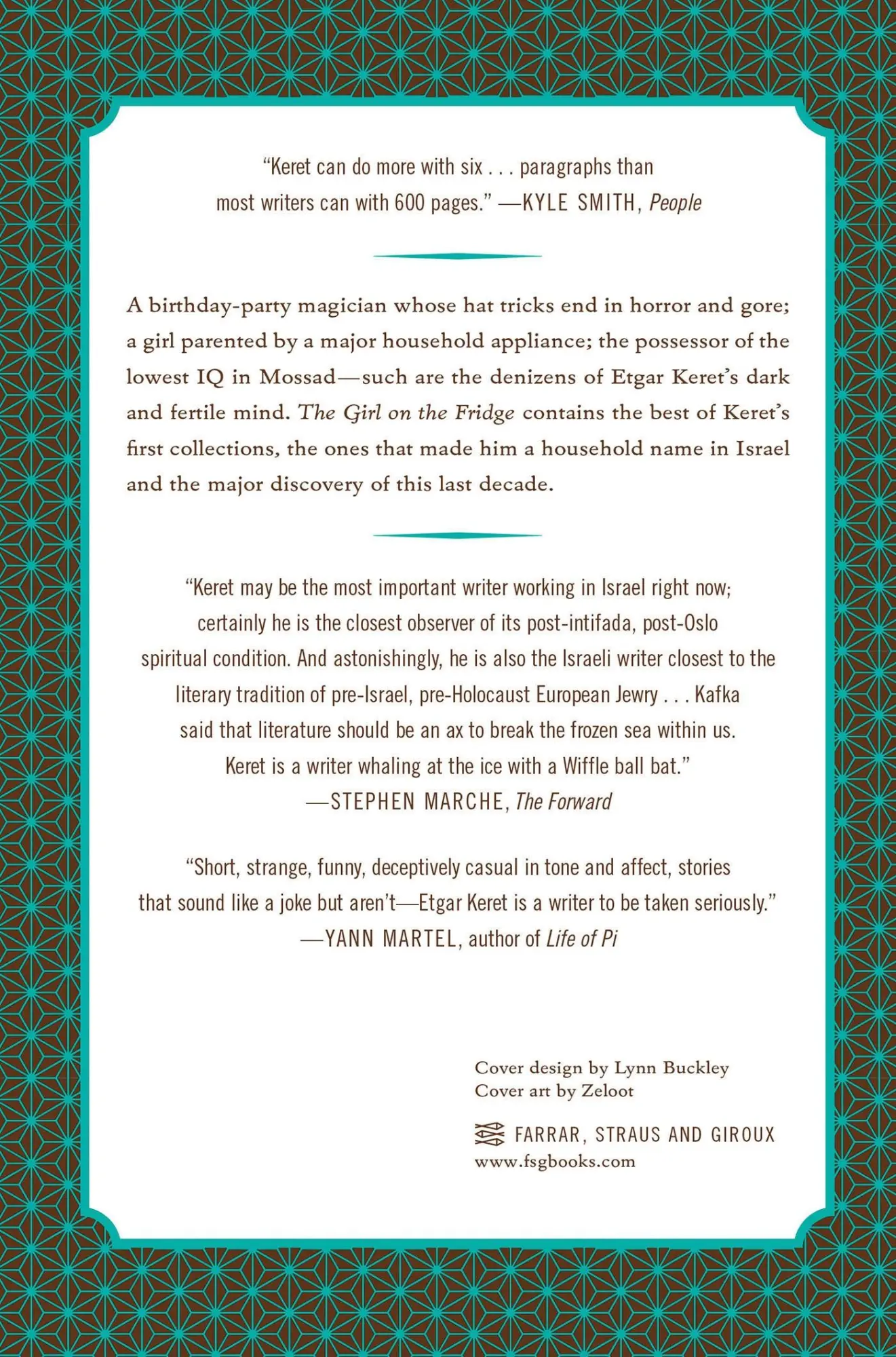 Rückseite: 9780374531058 | Girl on the Fridge | Etgar Keret | Taschenbuch | 173 S. | Englisch