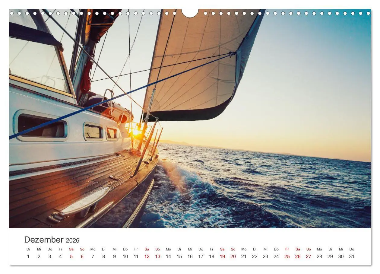 Bild: 9783457561058 | Segeln - Die Freiheit genießen. (Wandkalender 2026 DIN A3 quer),...