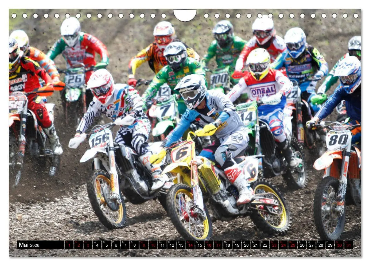 Bild: 9783457701058 | Moto Cross (Wandkalender 2026 DIN A4 quer), CALVENDO Monatskalender