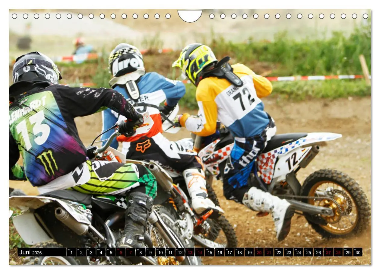Bild: 9783457701058 | Moto Cross (Wandkalender 2026 DIN A4 quer), CALVENDO Monatskalender