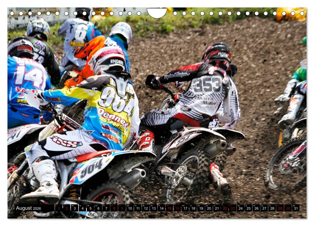 Bild: 9783457701058 | Moto Cross (Wandkalender 2026 DIN A4 quer), CALVENDO Monatskalender