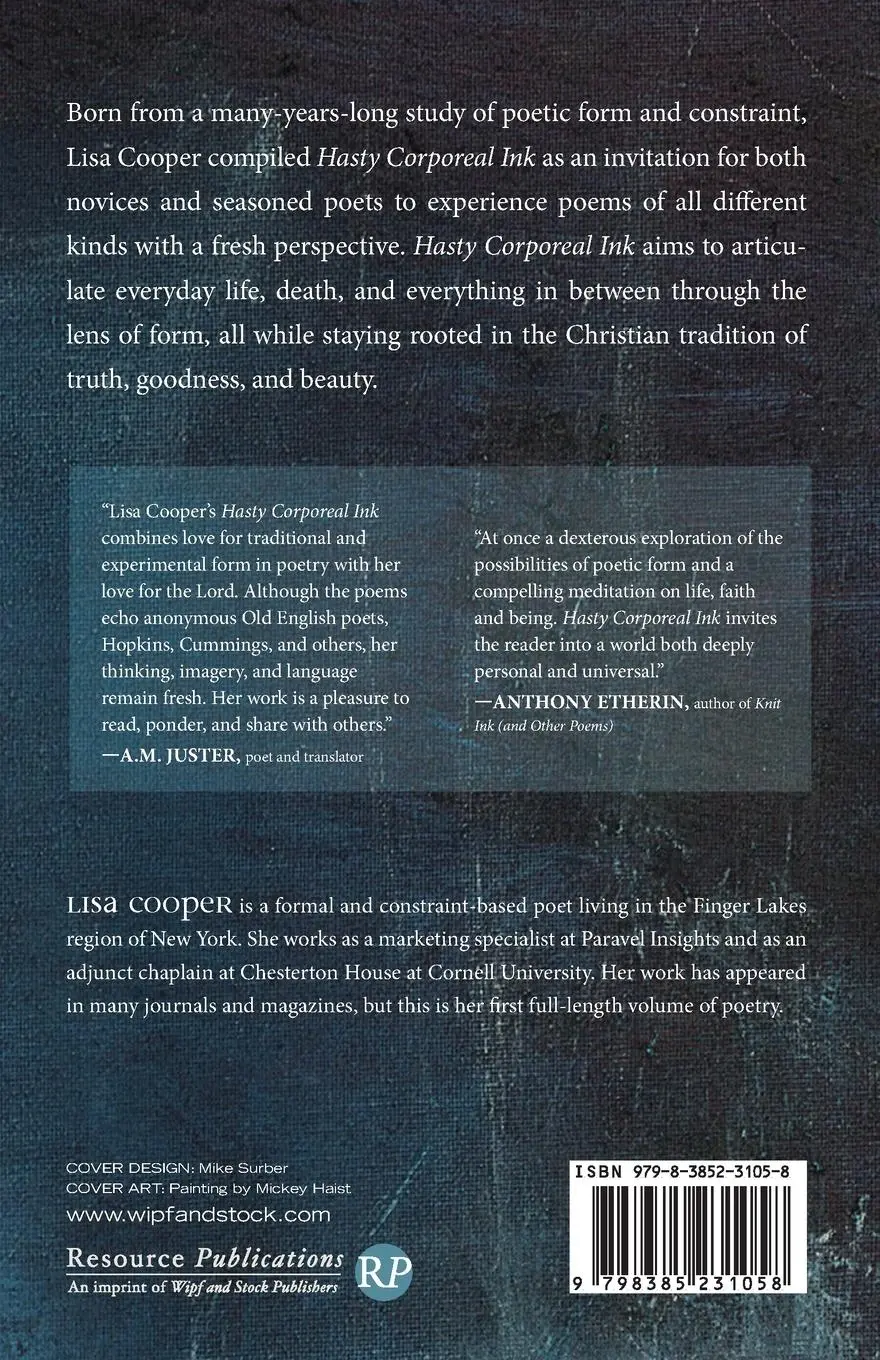 Rückseite: 9798385231058 | Hasty Corporeal Ink | Lisa Cooper | Taschenbuch | Englisch | 2024