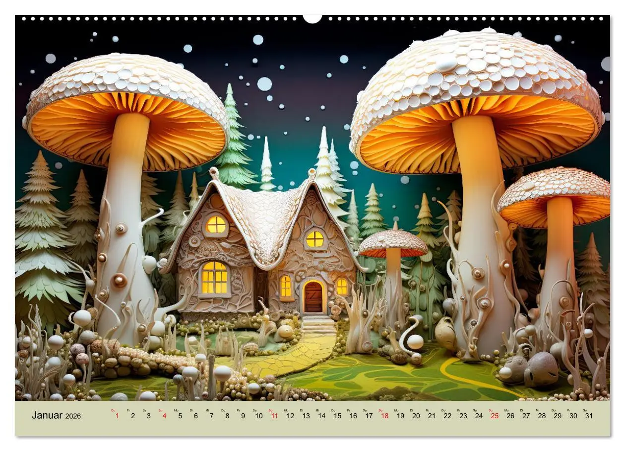Bild: 9783457481158 | Magie der Pilze (Wandkalender 2026 DIN A2 quer), CALVENDO...