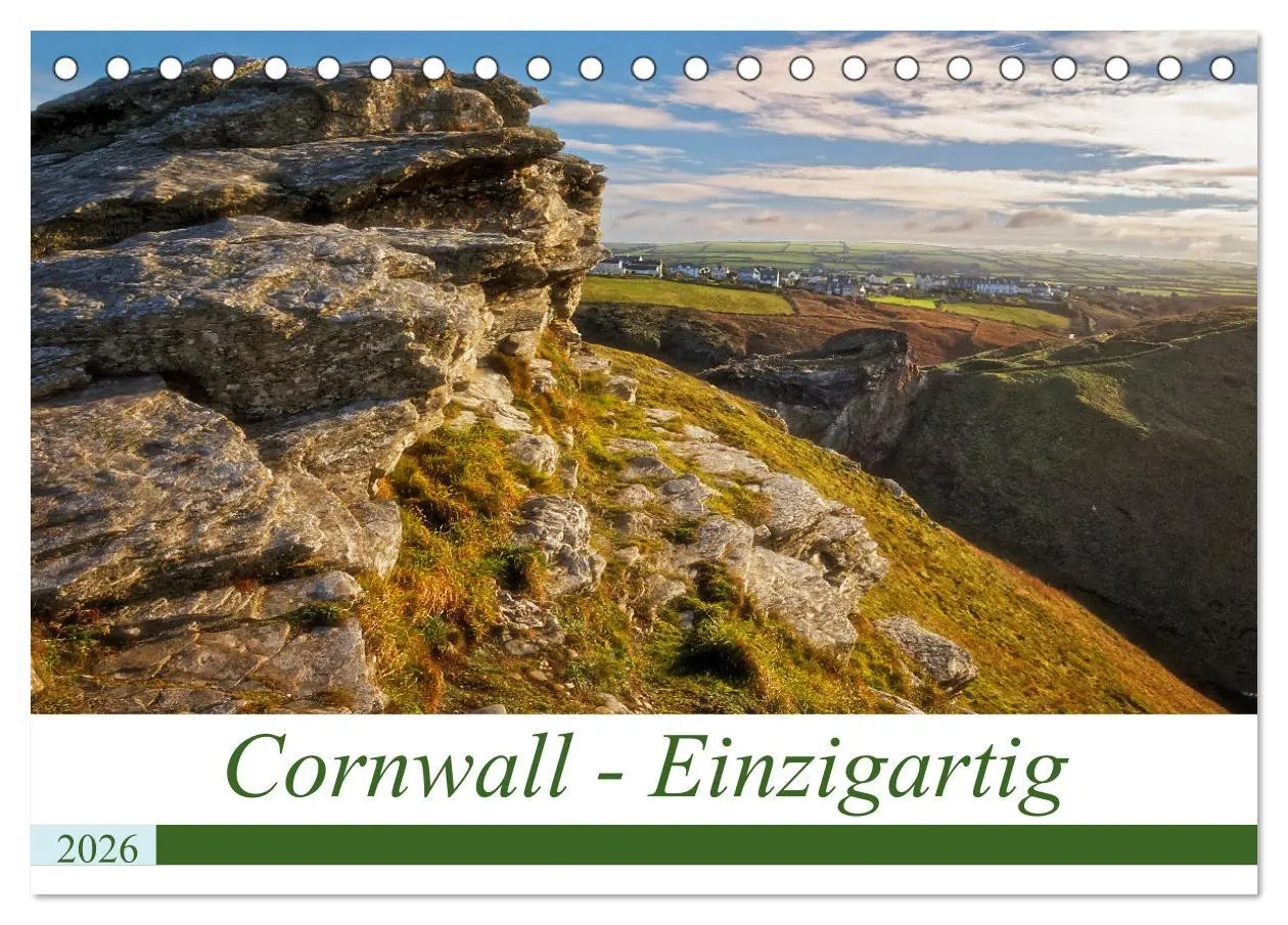 Cover: 9783457621158 | Cornwall - Einzigartig (Tischkalender 2026 DIN A5 quer), CALVENDO...