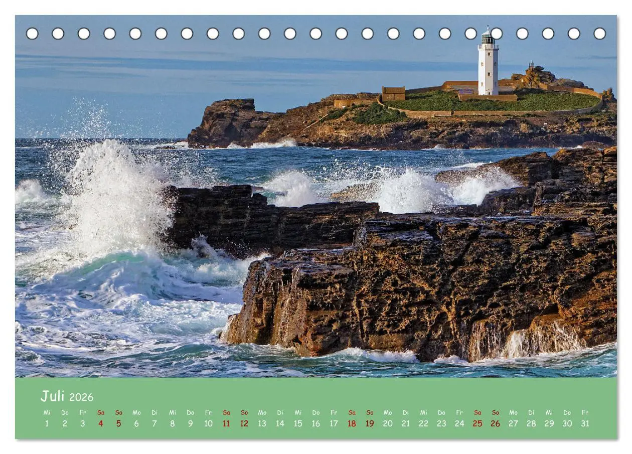 Bild: 9783457621158 | Cornwall - Einzigartig (Tischkalender 2026 DIN A5 quer), CALVENDO...