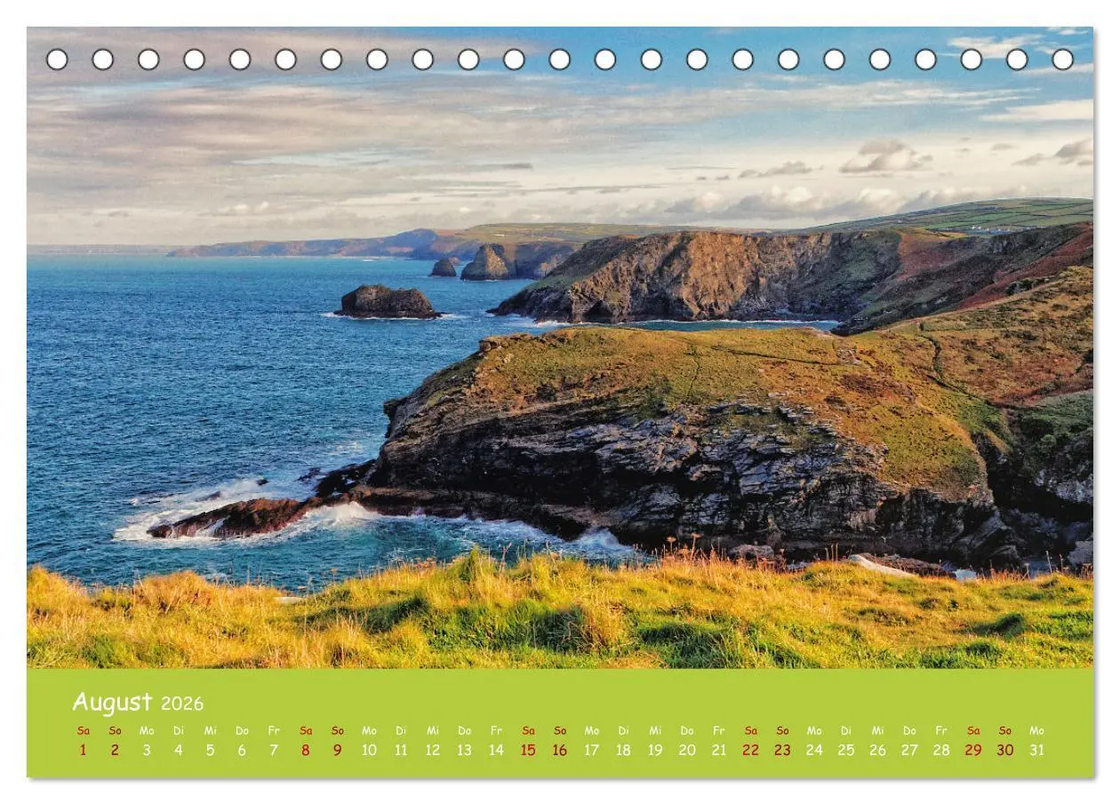 Bild: 9783457621158 | Cornwall - Einzigartig (Tischkalender 2026 DIN A5 quer), CALVENDO...
