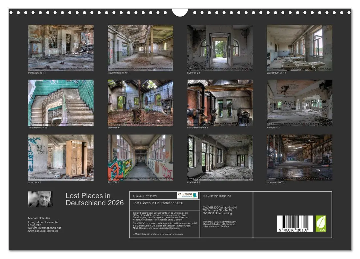 Bild: 9783516191158 | Lost Places in Deutschland 2026 (Wandkalender 2026 DIN A3 quer),...