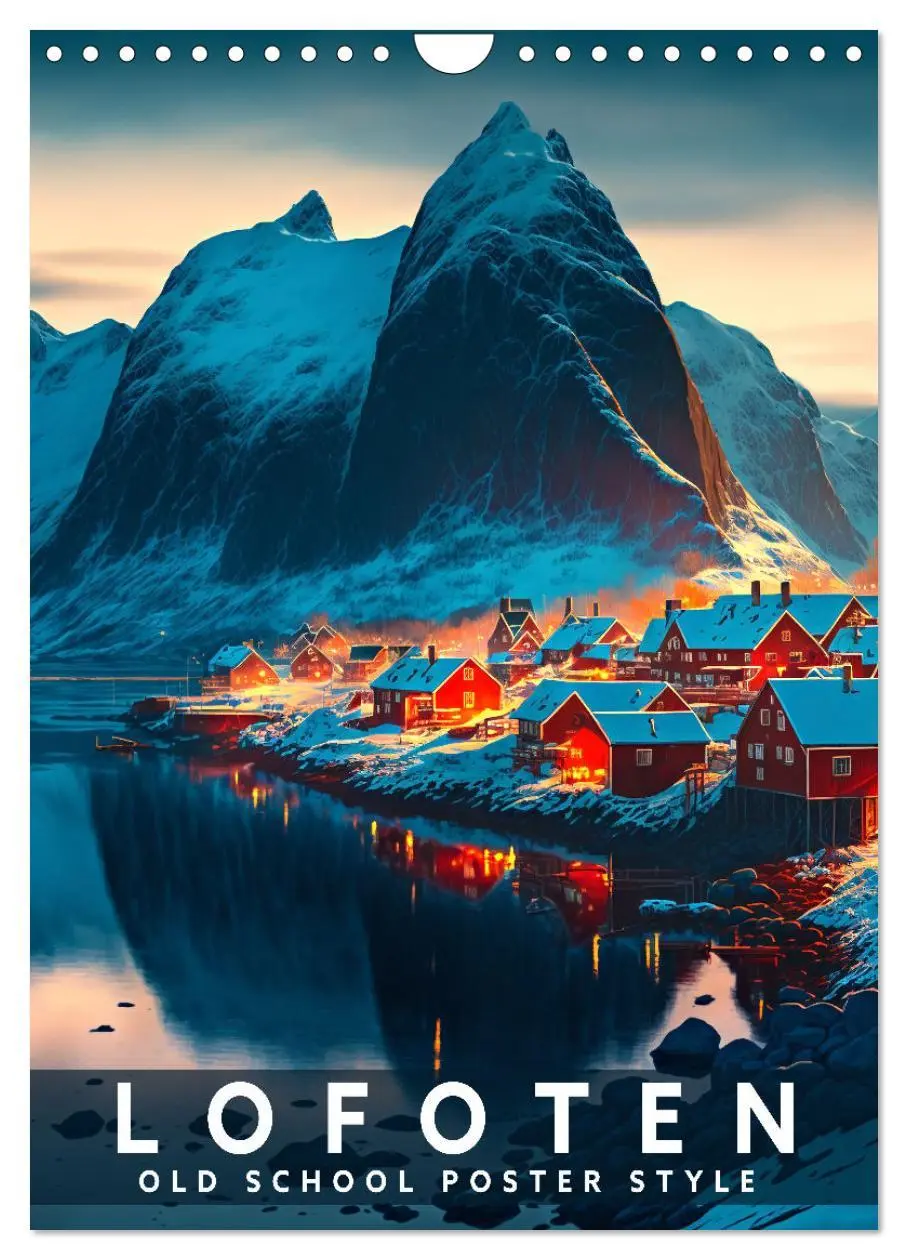 Cover: 9783516331158 | Lofoten - Old School Poster Style (Wandkalender 2026 DIN A4 hoch),...