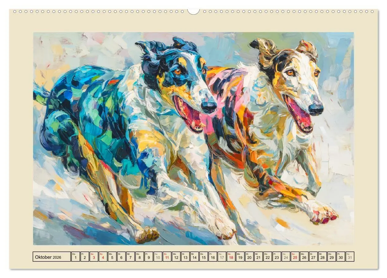 Bild: 9783516711158 | Barsoi im Farbenspiel. Elegante Windhunde in moderner Öloptik...